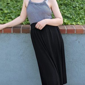 long black and white striped tank dress